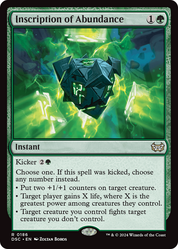 Inscription of Abundance (186) [Duskmourn: House of Horror Commander] - Deck Out Gaming