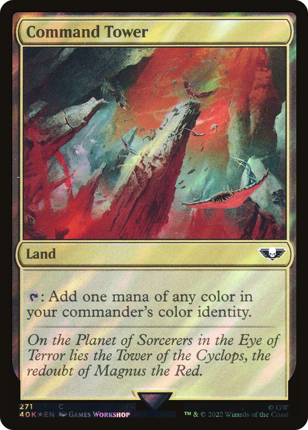 Command Tower (271) (Surge Foil) (271) [Warhammer 40,000 Commander] foil - Deck Out Gaming