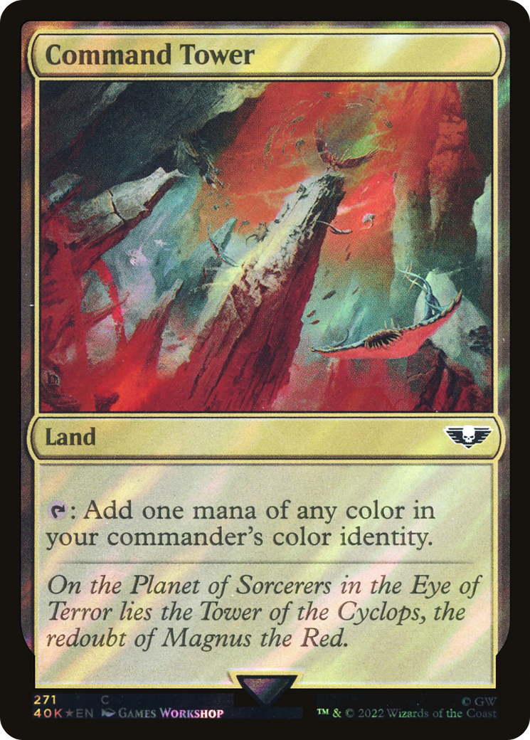 Command Tower (271) (Surge Foil) (271) [Warhammer 40,000 Commander] foil - Deck Out Gaming