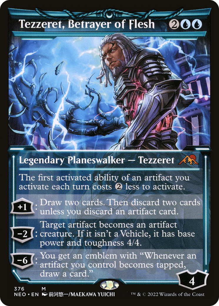 Tezzeret, Betrayer of Flesh (Showcase) (376) [Kamigawa: Neon Dynasty] foil - Deck Out Gaming