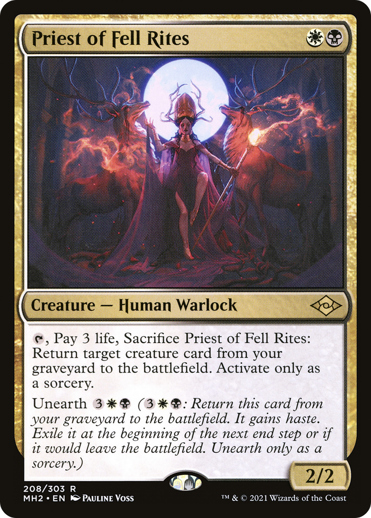 Priest of Fell Rites (208) [Modern Horizons 2] foil - Deck Out Gaming