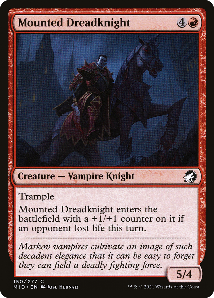 Mounted Dreadknight (150) [Innistrad: Midnight Hunt] foil - Deck Out Gaming