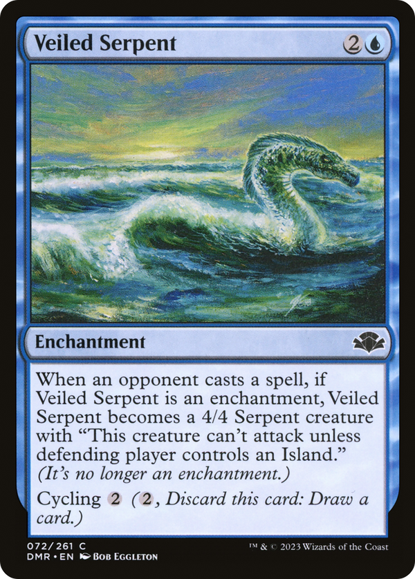 Veiled Serpent (72) [Dominaria Remastered] foil - Deck Out Gaming