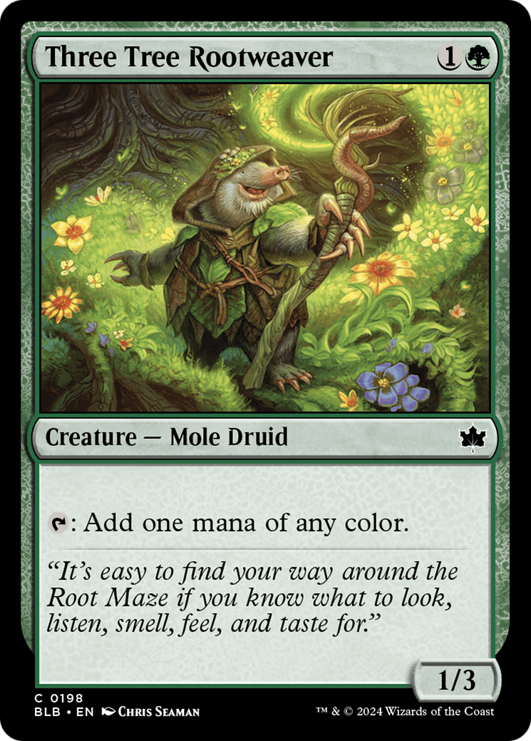 Three Tree Rootweaver (198) [Bloomburrow] foil - Deck Out Gaming