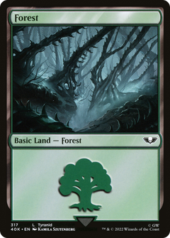 Forest (317) (317) [Universes Beyond: Warhammer 40,000] foil - Deck Out Gaming