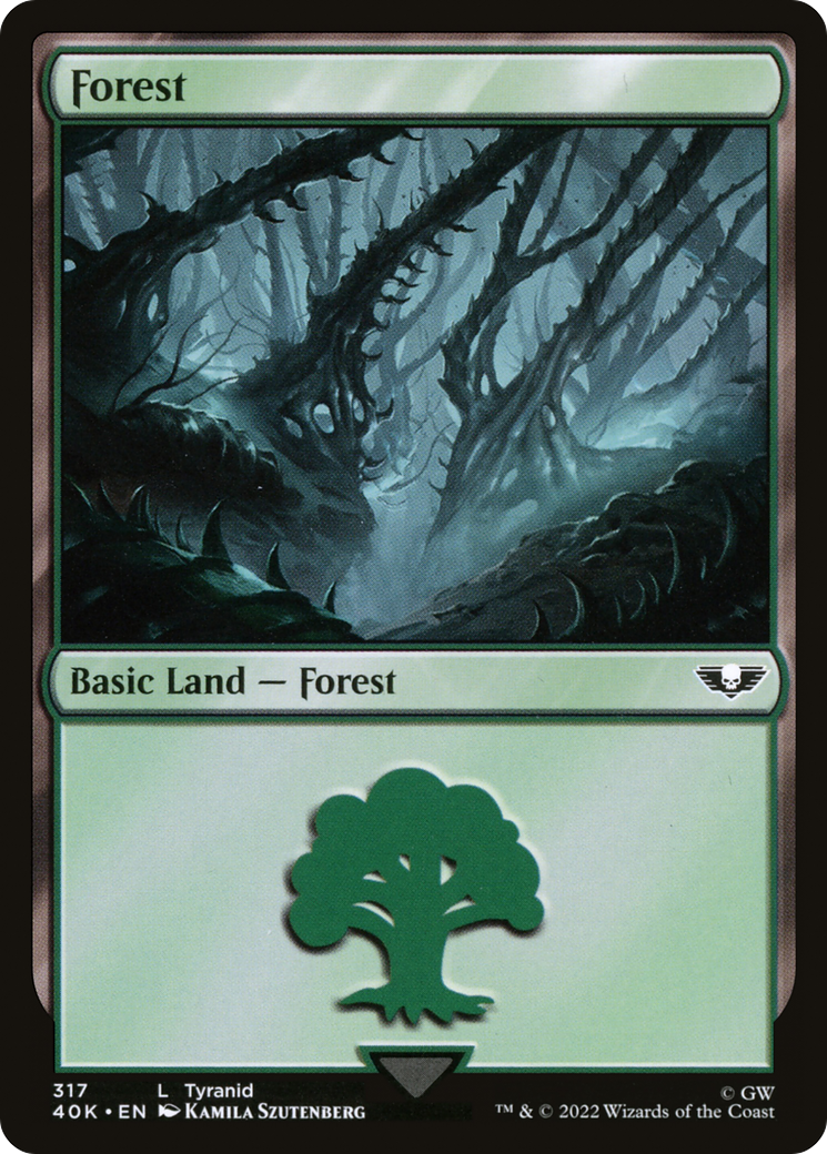 Forest (317) (317) [Universes Beyond: Warhammer 40,000] foil - Deck Out Gaming