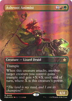 Ashroot Animist (Borderless) (Mana Foil) (406) [Foundations] foil - Deck Out Gaming