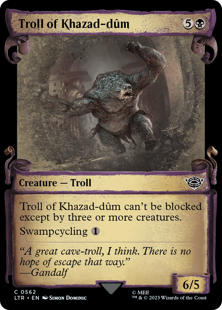 Troll of Khazad-dum (Showcase Scrolls) (562) [The Lord of the Rings: Tales of Middle-earth] - Deck Out Gaming