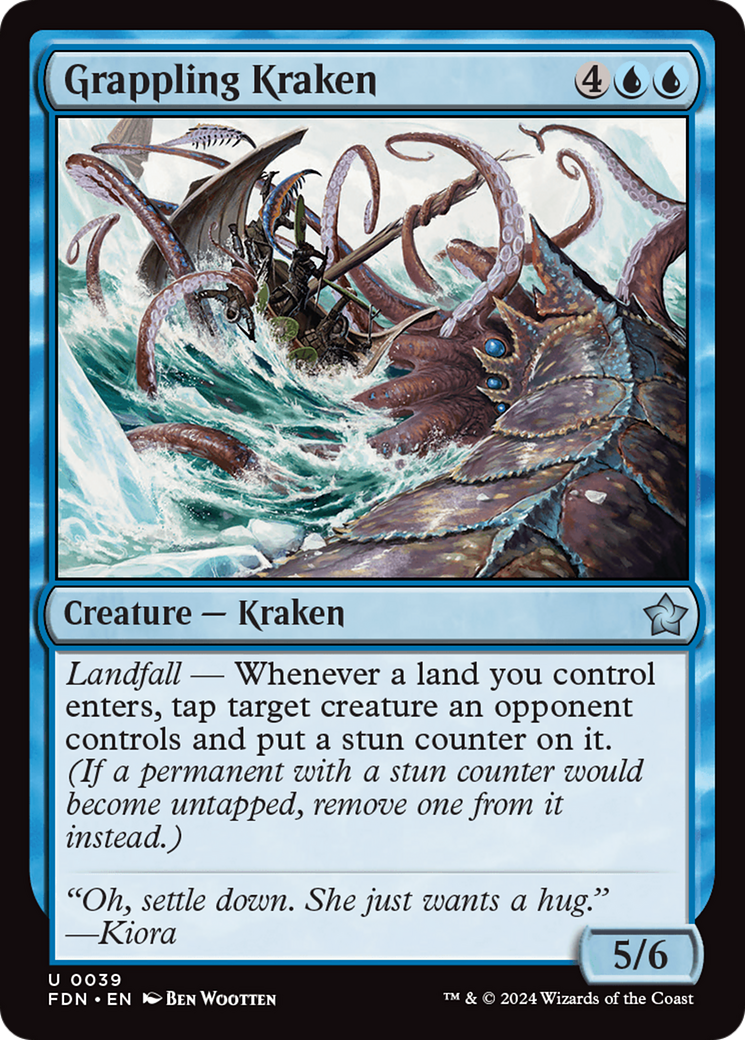 Grappling Kraken (39) [Foundations] foil - Deck Out Gaming