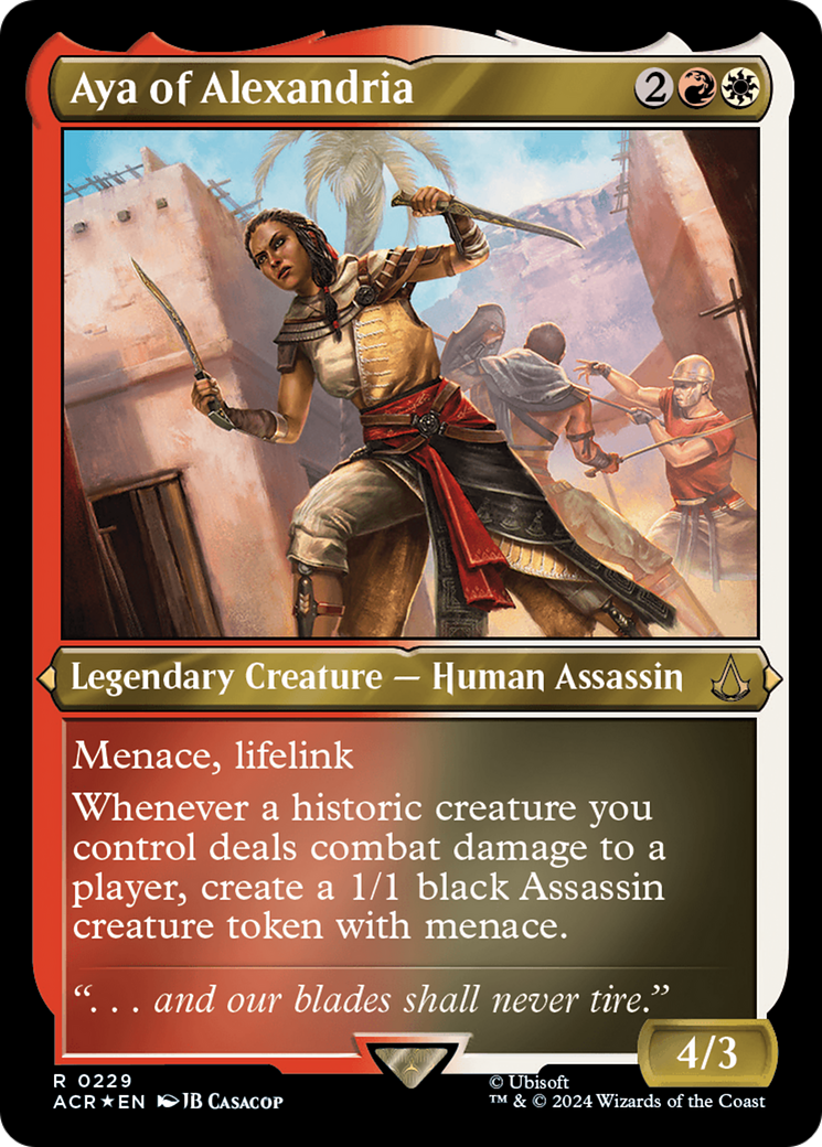 Aya of Alexandria (229) [Assassin's Creed] etched - Deck Out Gaming