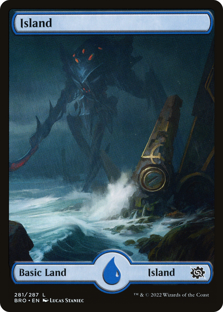 Island (281) - Full Art (281) [The Brothers' War] foil - Deck Out Gaming