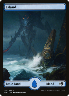 Island (281) - Full Art (281) [The Brothers' War] foil - Deck Out Gaming