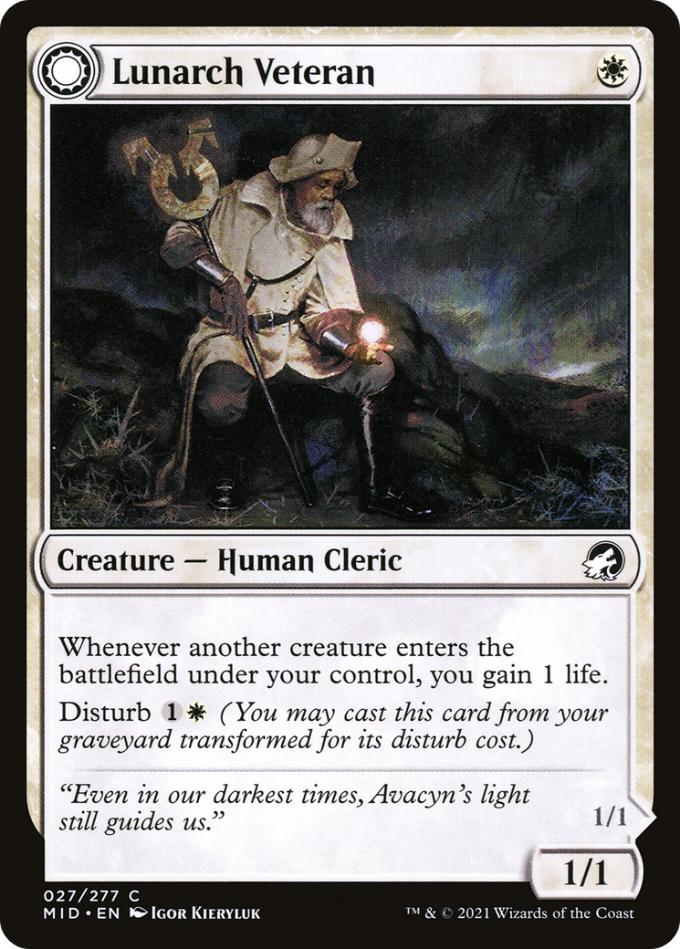 Lunarch Veteran // Luminous Phantom (27) [Innistrad: Midnight Hunt] - Deck Out Gaming