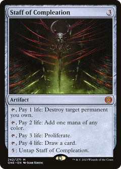 Staff of Compleation (242) [Phyrexia: All Will Be One] foil - Deck Out Gaming