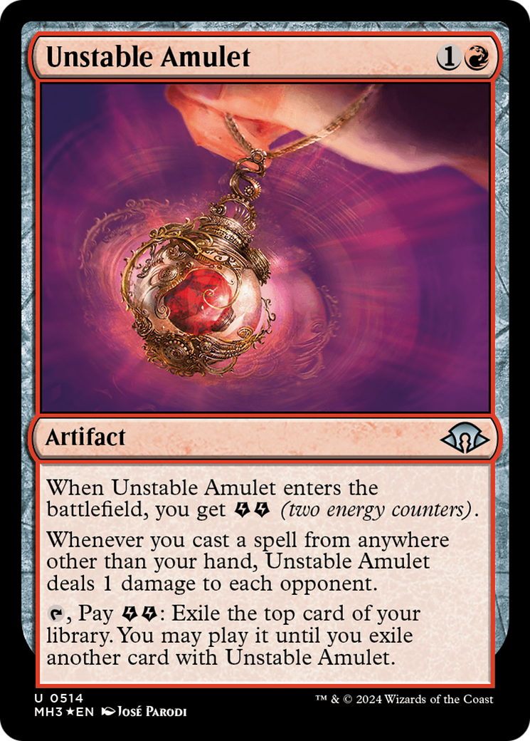 Unstable Amulet (Ripple Foil) (514) [Modern Horizons 3] foil - Deck Out Gaming