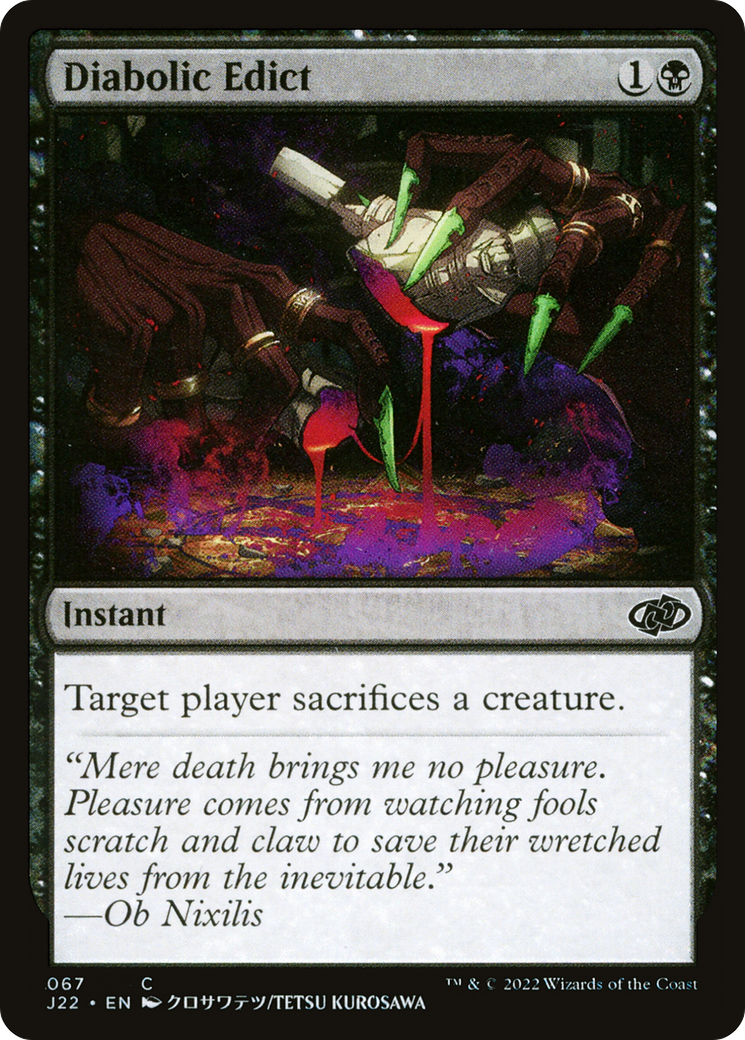 Diabolic Edict (67) [Jumpstart 2022] - Deck Out Gaming