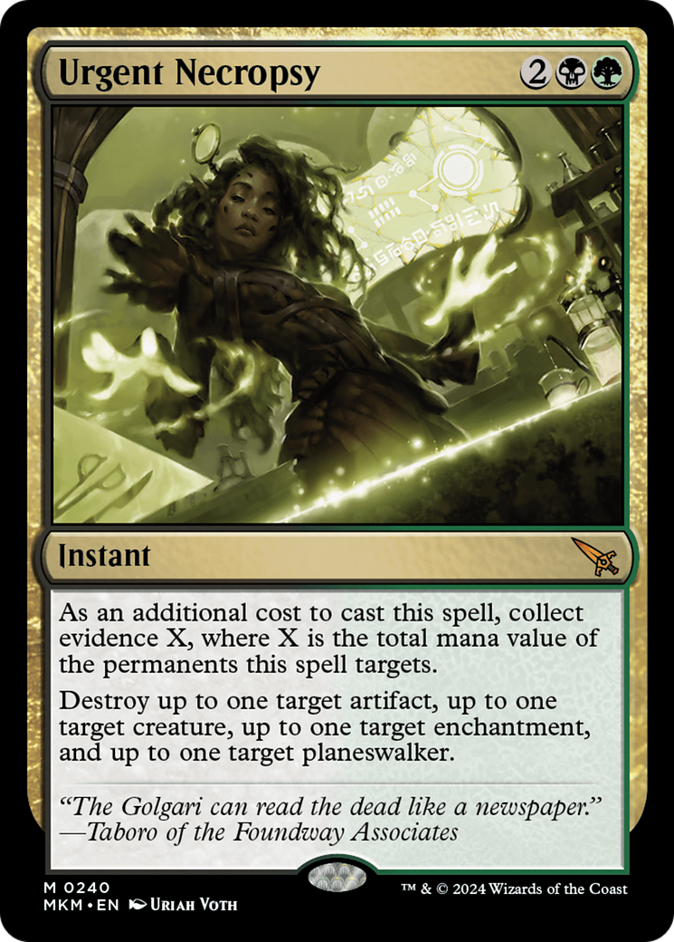 Urgent Necropsy (240) [Murders at Karlov Manor] foil - Deck Out Gaming