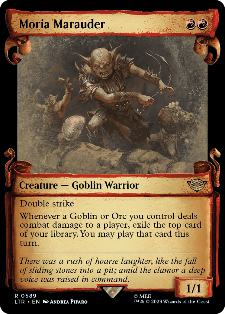 Moria Marauder (Showcase Scrolls) (589) [The Lord of the Rings: Tales of Middle-earth] foil - Deck Out Gaming