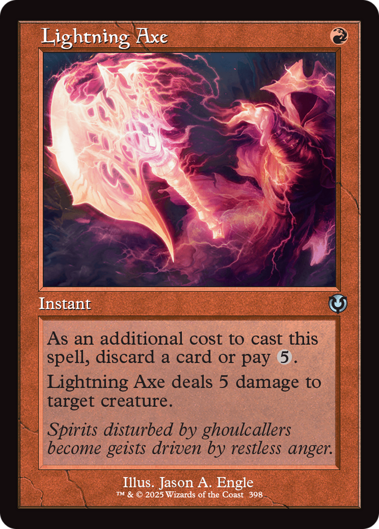 Lightning Axe (Retro Frame) (398) [Innistrad Remastered] foil - Deck Out Gaming