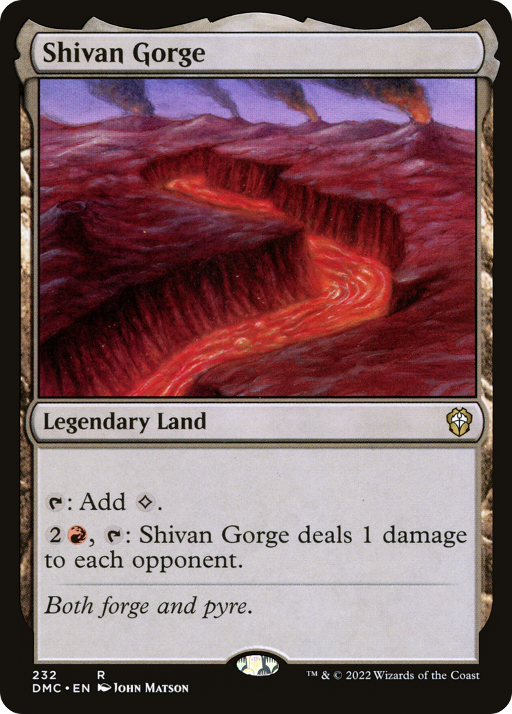 Shivan Gorge (232) [Dominaria United Commander] - Deck Out Gaming