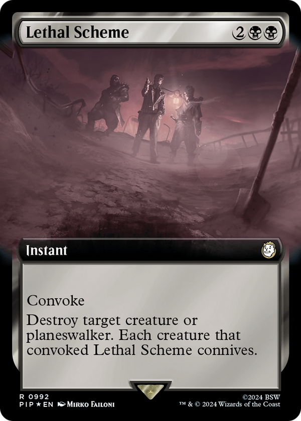 Lethal Scheme (Extended Art) (Surge Foil) (992) [Fallout] foil - Deck Out Gaming