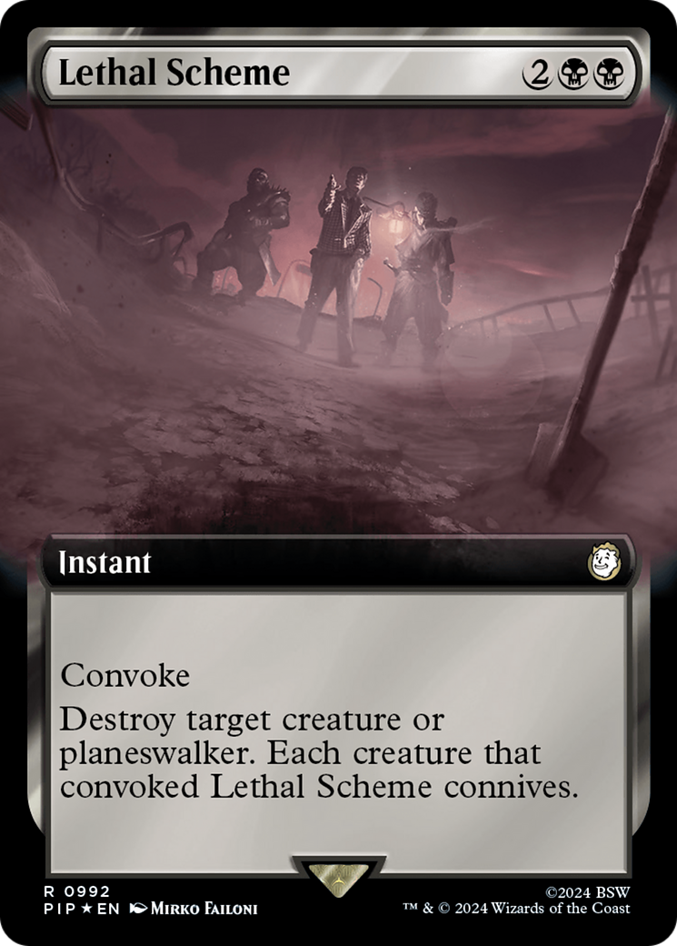 Lethal Scheme (Extended Art) (Surge Foil) (992) [Fallout] foil - Deck Out Gaming