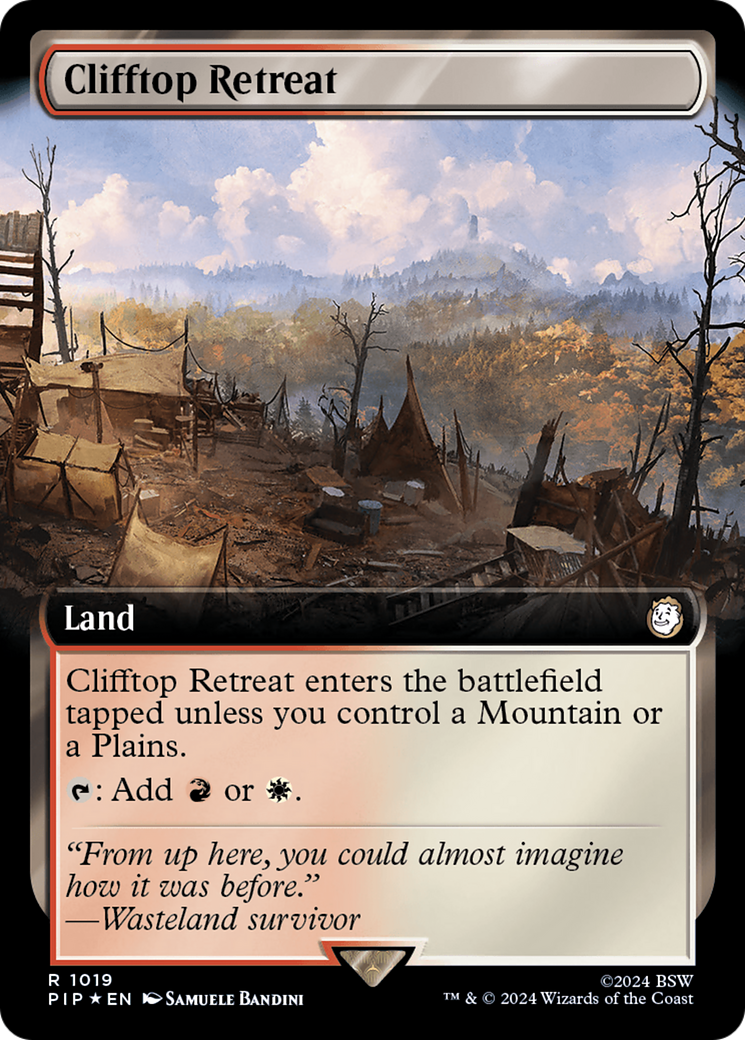 Clifftop Retreat (Extended Art) (Surge Foil) (1019) [Fallout] foil - Deck Out Gaming