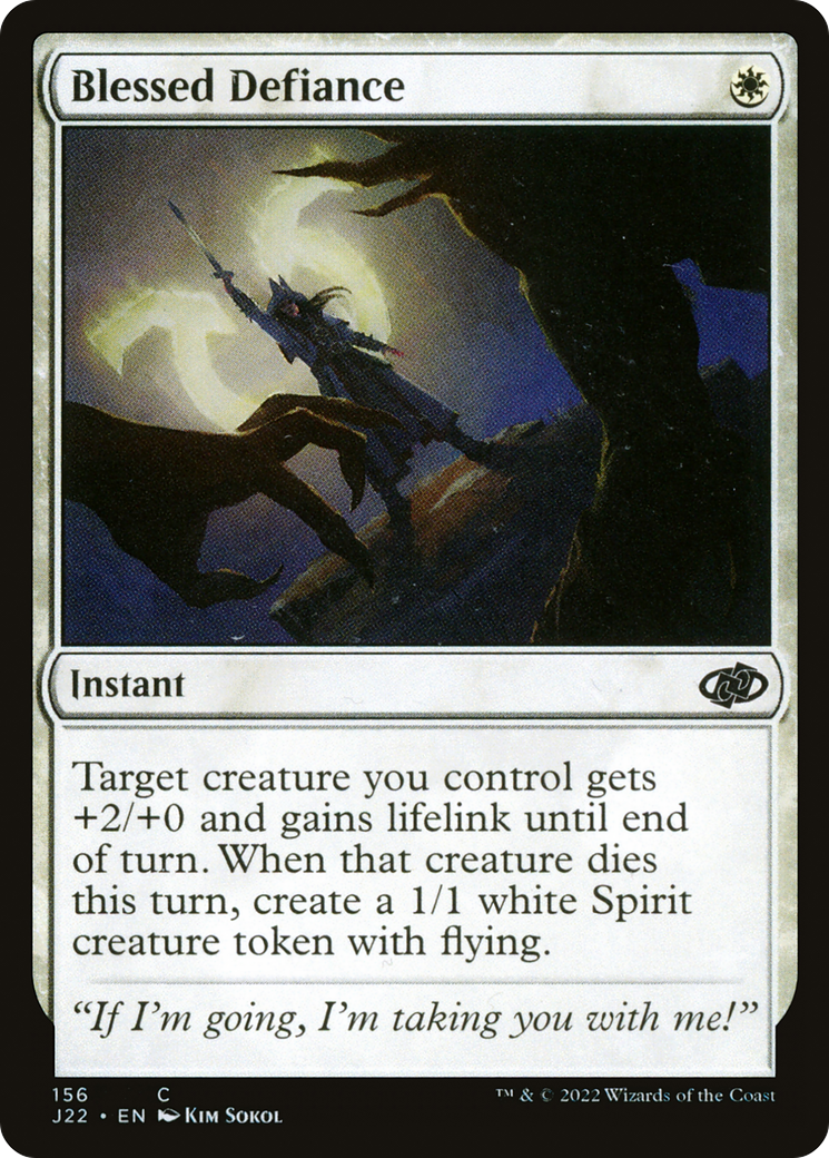 Blessed Defiance (156) [Jumpstart 2022] - Deck Out Gaming