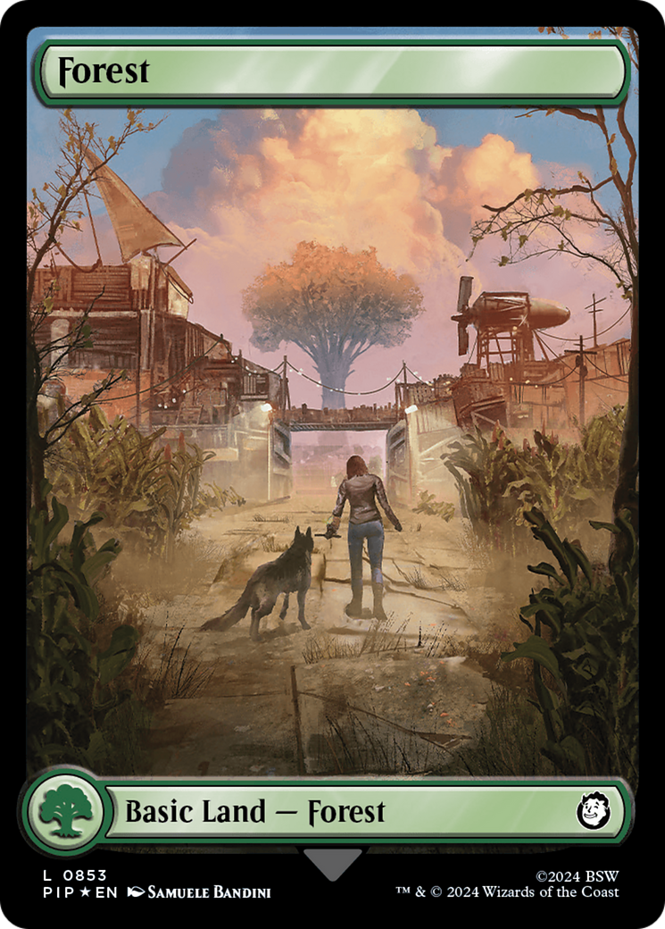 Forest (0853) (Surge Foil) (853) [Fallout] foil - Deck Out Gaming