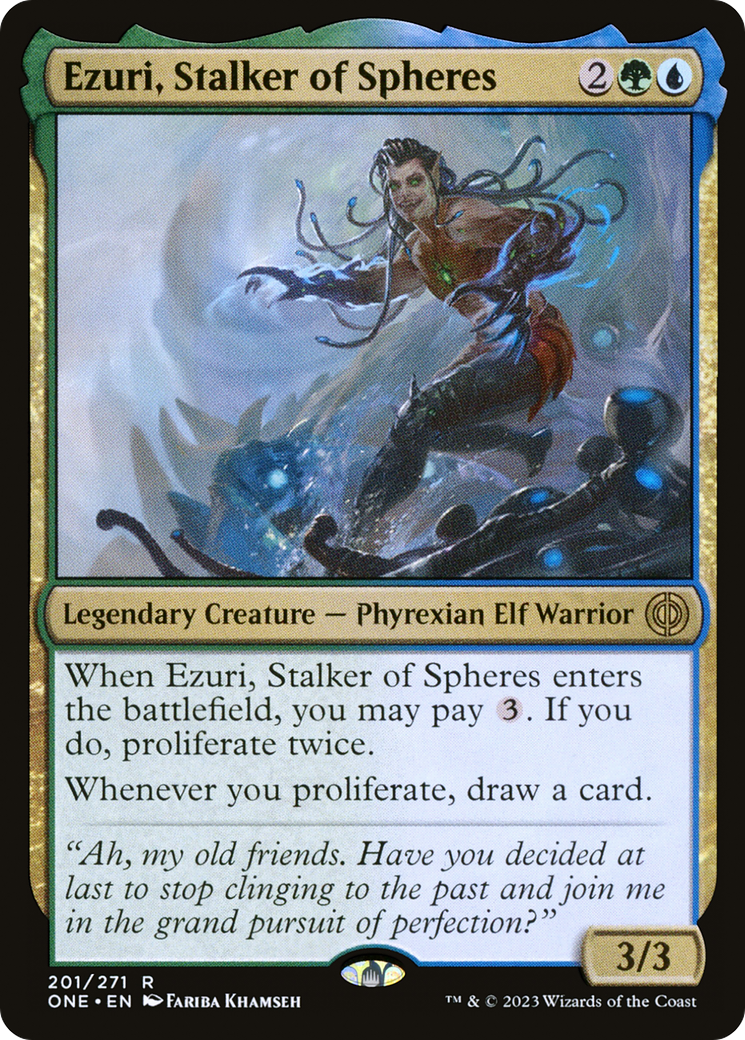 Ezuri, Stalker of Spheres (201) [Phyrexia: All Will Be One] foil - Deck Out Gaming