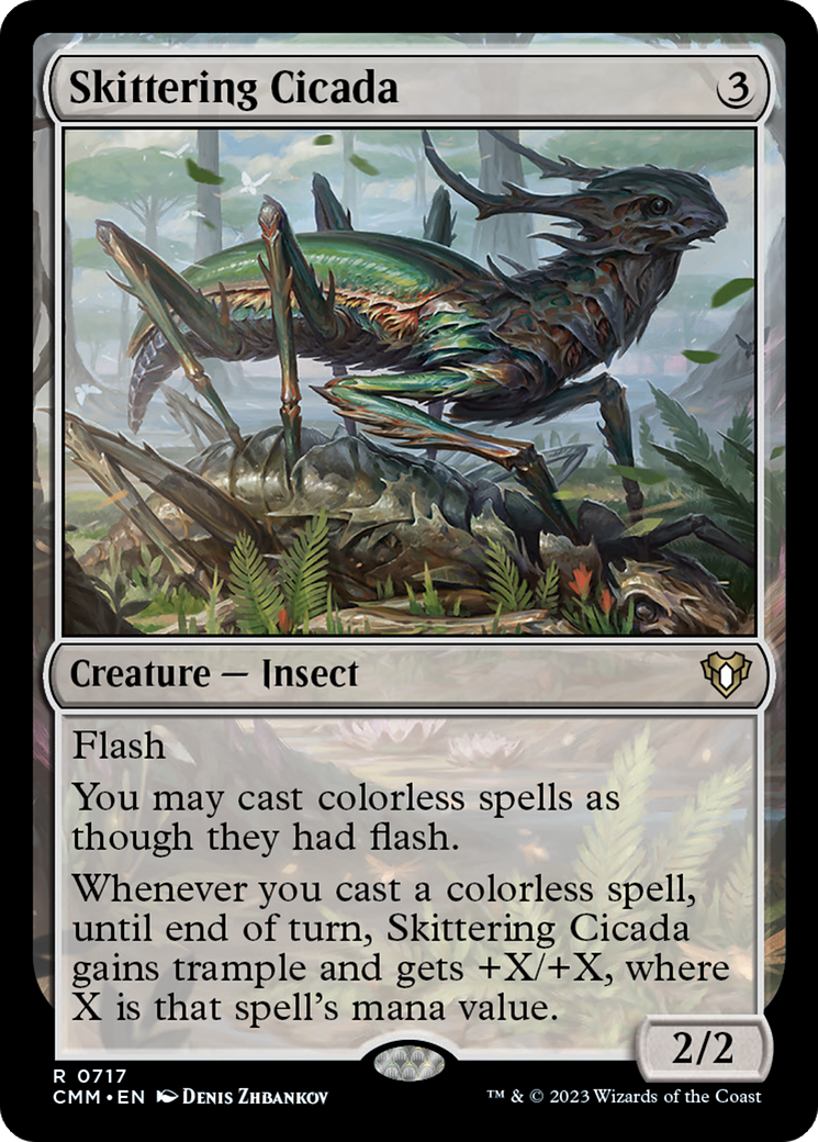 Skittering Cicada (717) [Commander Masters] - Deck Out Gaming