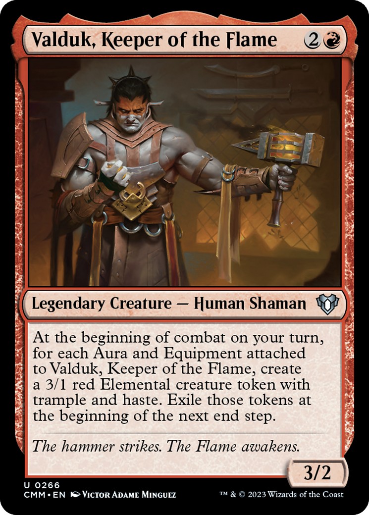 Valduk, Keeper of the Flame (266) [Commander Masters] foil - Deck Out Gaming