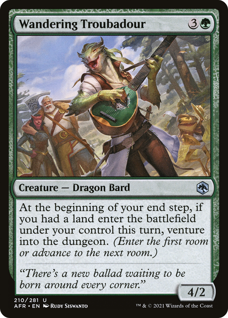 Wandering Troubadour (210) [Adventures in the Forgotten Realms] foil - Deck Out Gaming