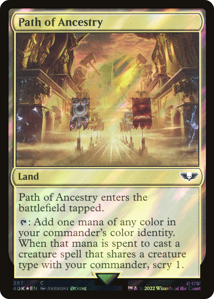Path of Ancestry (Surge Foil) (287) [Warhammer 40,000 Commander] foil - Deck Out Gaming