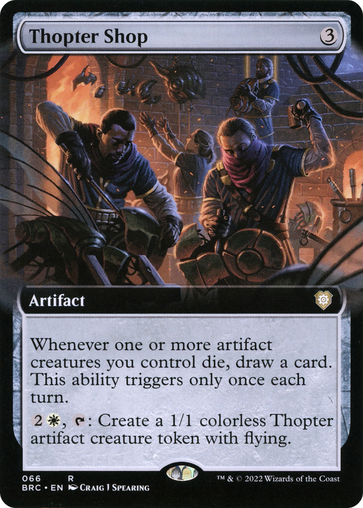 Thopter Shop (Extended Art) (66) [Commander: The Brothers' War] - Deck Out Gaming