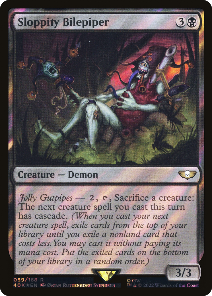 Sloppity Bilepiper (Surge Foil) (59) [Warhammer 40,000 Commander] foil - Deck Out Gaming