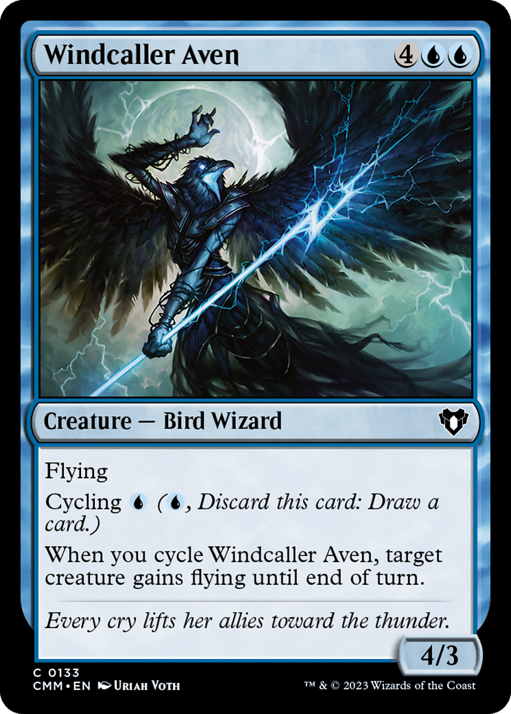 Windcaller Aven (133) [Commander Masters] - Deck Out Gaming
