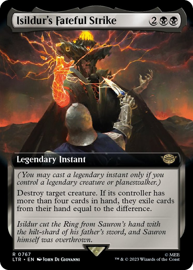 Isildur's Fateful Strike (Extended Art) (Surge Foil) (767) [The Lord of the Rings: Tales of Middle-earth] foil - Deck Out Gaming