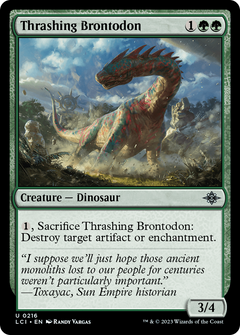 Thrashing Brontodon (216) [The Lost Caverns of Ixalan] - Deck Out Gaming