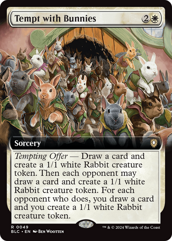 Tempt with Bunnies (Extended Art) (49) [Bloomburrow Commander] - Deck Out Gaming