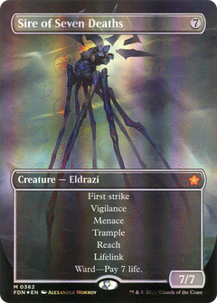 Sire of Seven Deaths (Borderless) (Mana Foil) (362) [Foundations] foil - Deck Out Gaming