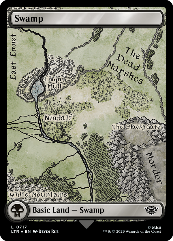 Swamp (0717) (Surge Foil) (717) [The Lord of the Rings: Tales of Middle-earth] foil - Deck Out Gaming