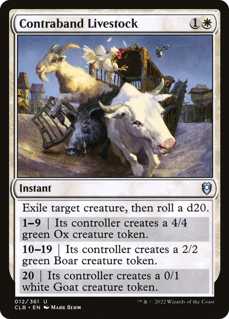 Contraband Livestock (12) [Commander Legends: Battle for Baldur's Gate] - Deck Out Gaming