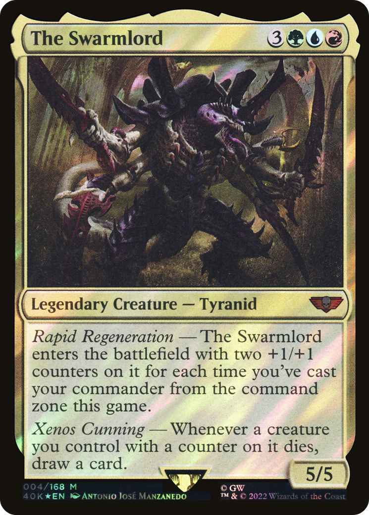 The Swarmlord (Surge Foil) (4) [Warhammer 40,000 Commander] foil - Deck Out Gaming