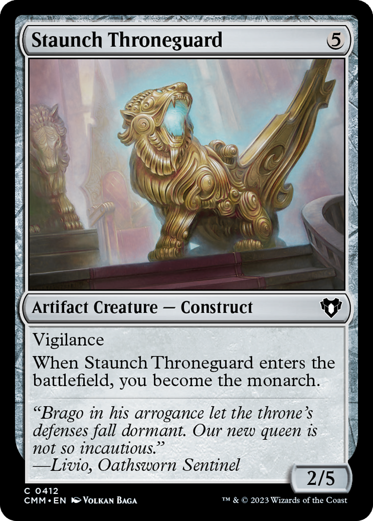 Staunch Throneguard (412) [Commander Masters] foil - Deck Out Gaming