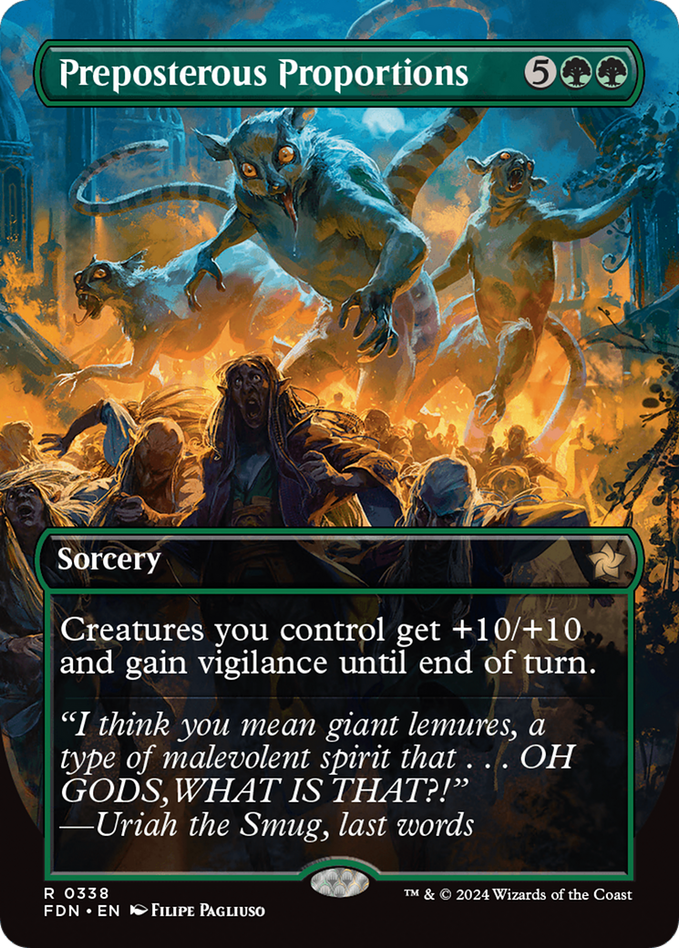 Preposterous Proportions (Borderless) (338) [Foundations] - Deck Out Gaming