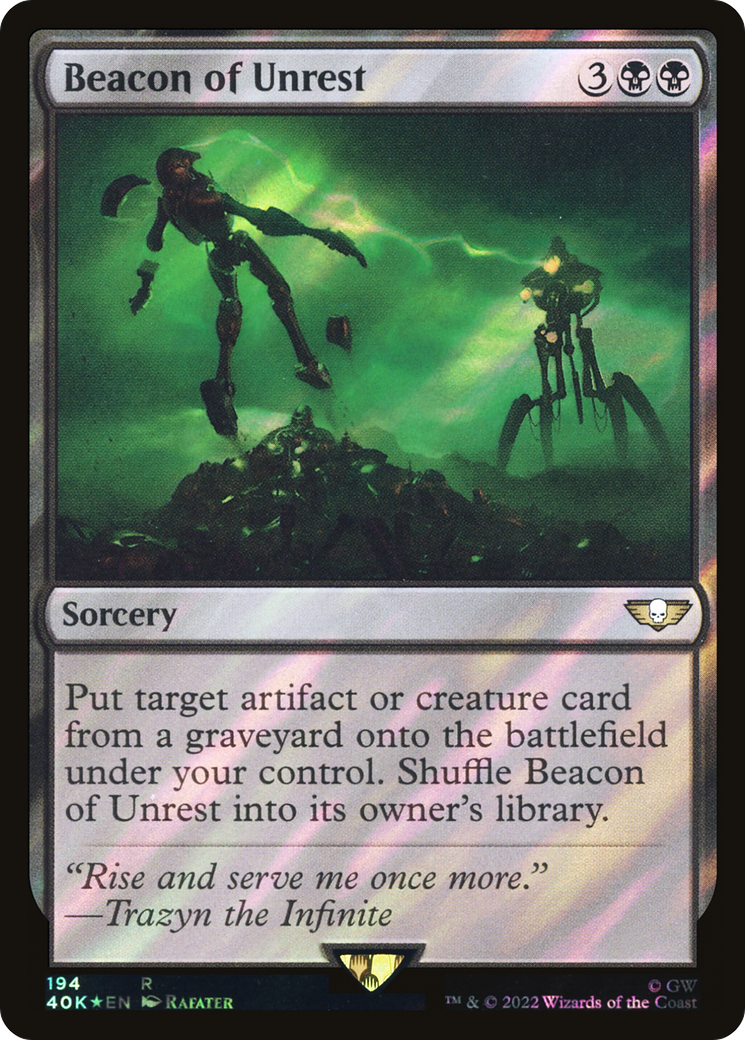 Beacon of Unrest (Surge Foil) (194) [Warhammer 40,000 Commander] foil - Deck Out Gaming