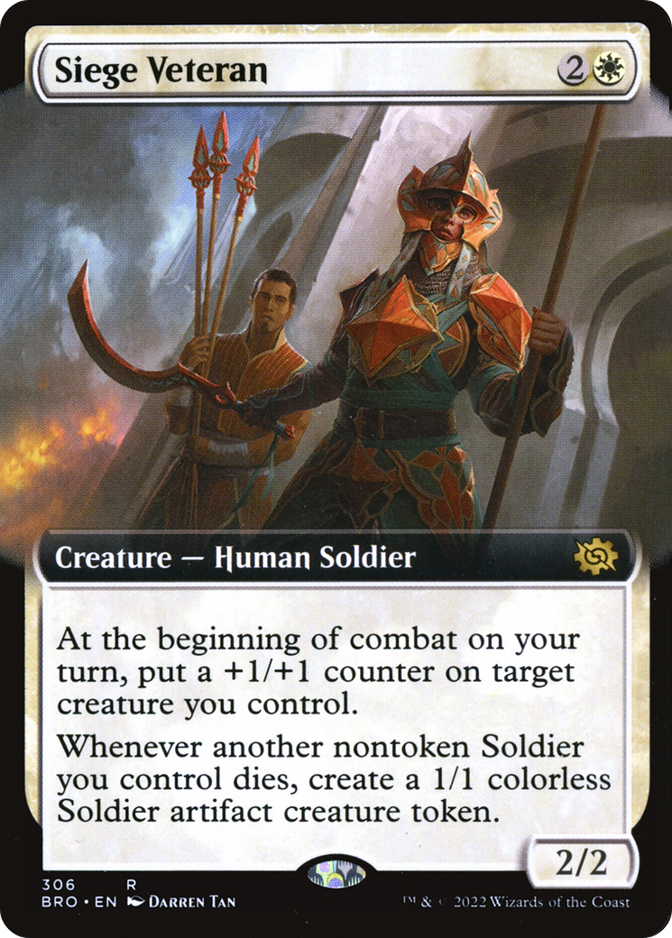 Siege Veteran (Extended Art) (306) [The Brothers' War] - Deck Out Gaming