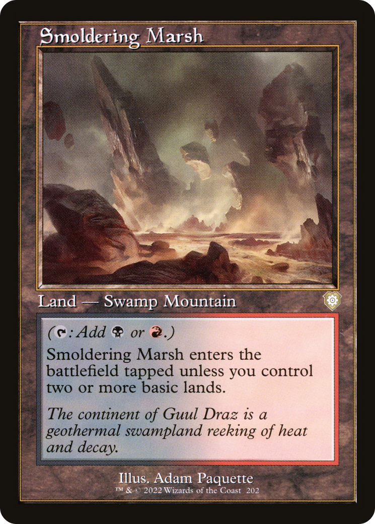 Smoldering Marsh (Retro Frame) (202) [Commander: The Brothers' War] - Deck Out Gaming