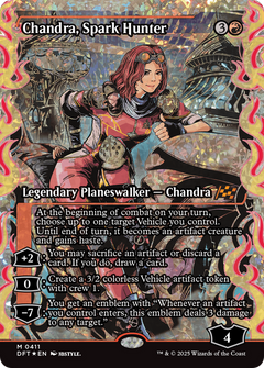 Chandra, Spark Hunter (Showcase) (Fracture Foil) (411) [Aetherdrift] foil - Deck Out Gaming